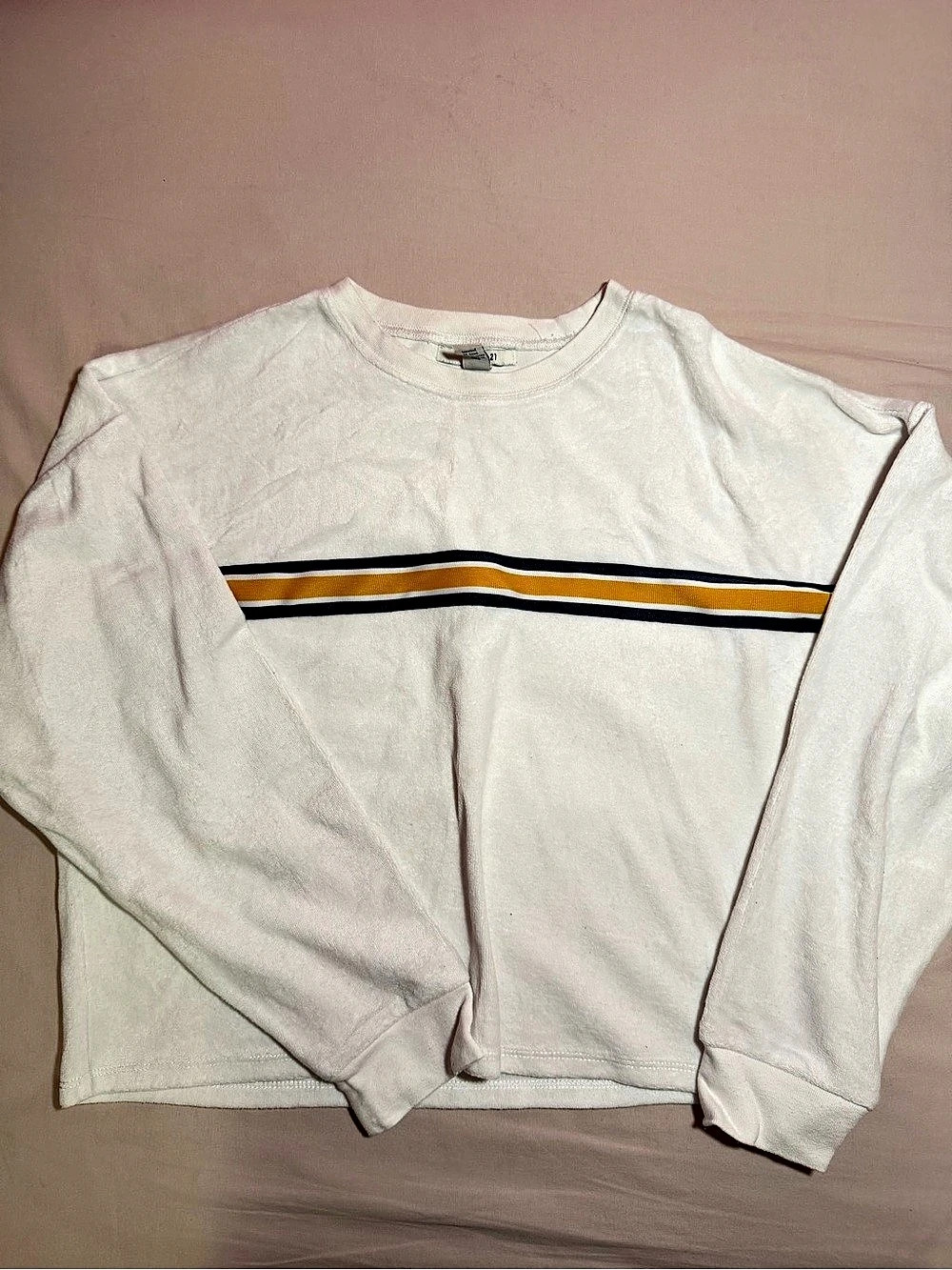 Forever 21 Striped Color Block Sweatshirt Size Medium - Velvet